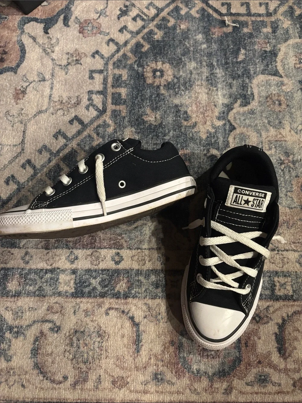 Converse Kids Black and White Low-Top All Star Sneakers